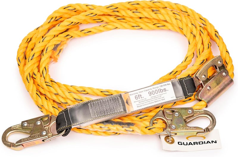 Guardian Fall Protection 01320 VLA-50 Poly Steel Vertical Lifeline Assembly - 50 Feet - Image 1